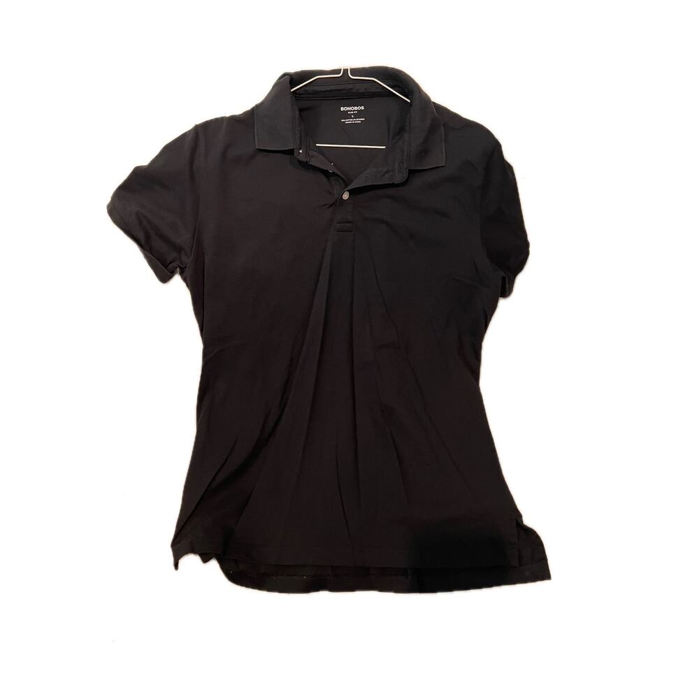 Bonobos Black Golf Polo Shirt Womans L